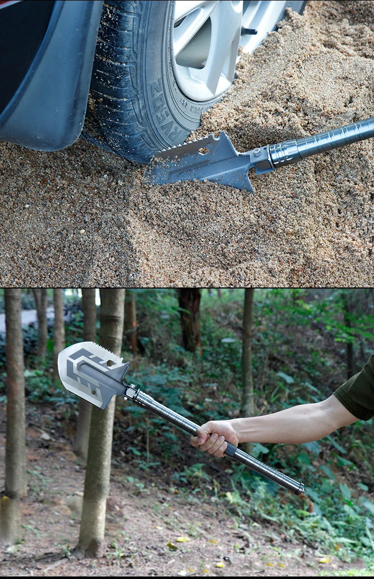 Multifunctional Military Shovel Car Equipment Camping Survive Self-defense Tool