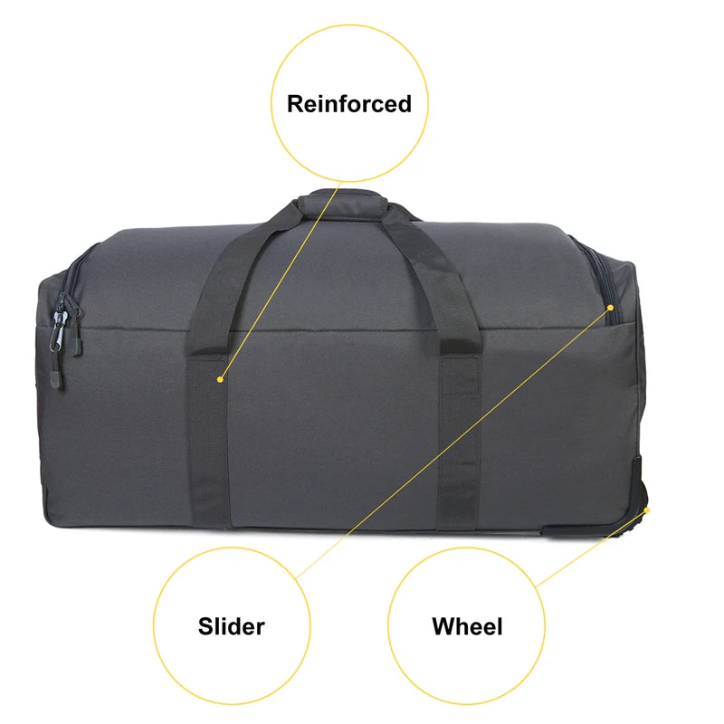 124L Large Capacity Outdoor Camping Travel Bag Large Trolley Case Waterproof Nylon Military Bag