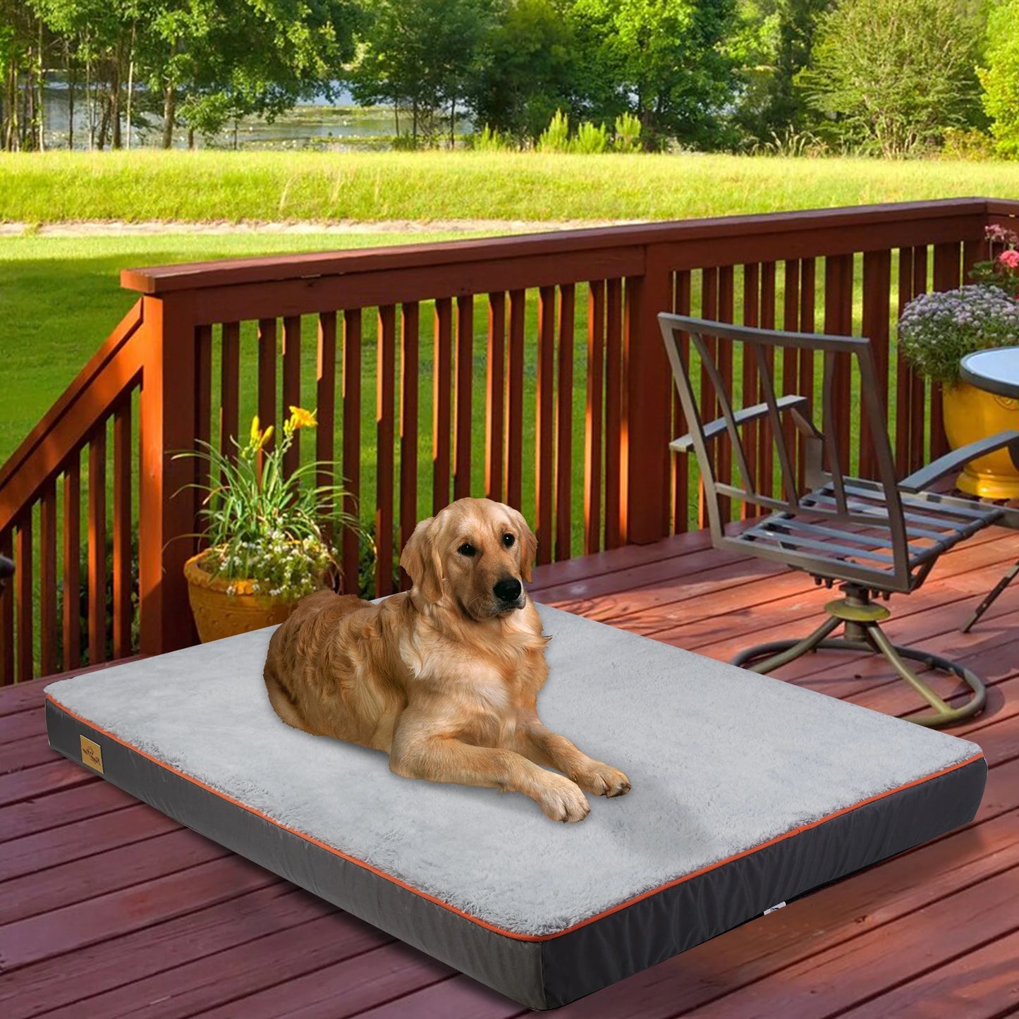 Large Orthopedic Dog Bed Kennel Memory Foam Waterproof Pet Bed w/Removable Washable Cover Non-skid