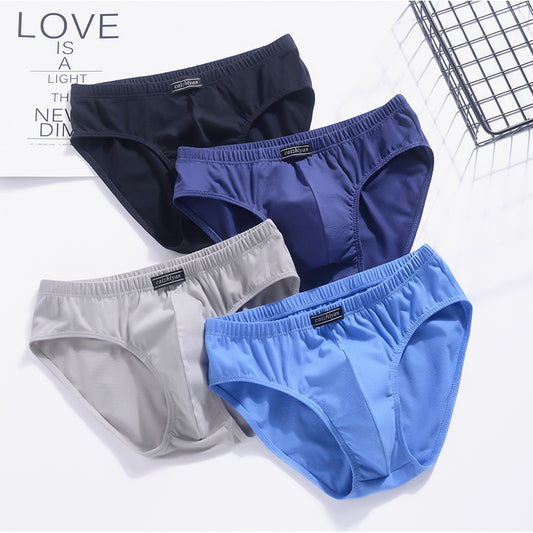 Carefully Selected Pure Cotton Men's Underwear Plus Size Briefs Breathable Sweat-Absorbent Wholesale