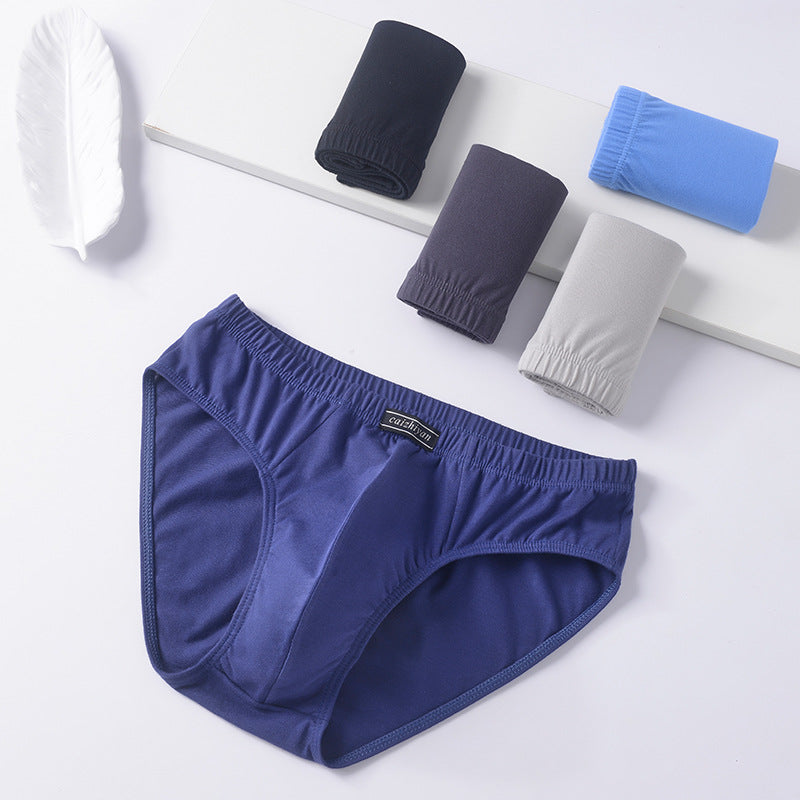 Carefully Selected Pure Cotton Men's Underwear Plus Size Briefs Breathable Sweat-Absorbent Wholesale