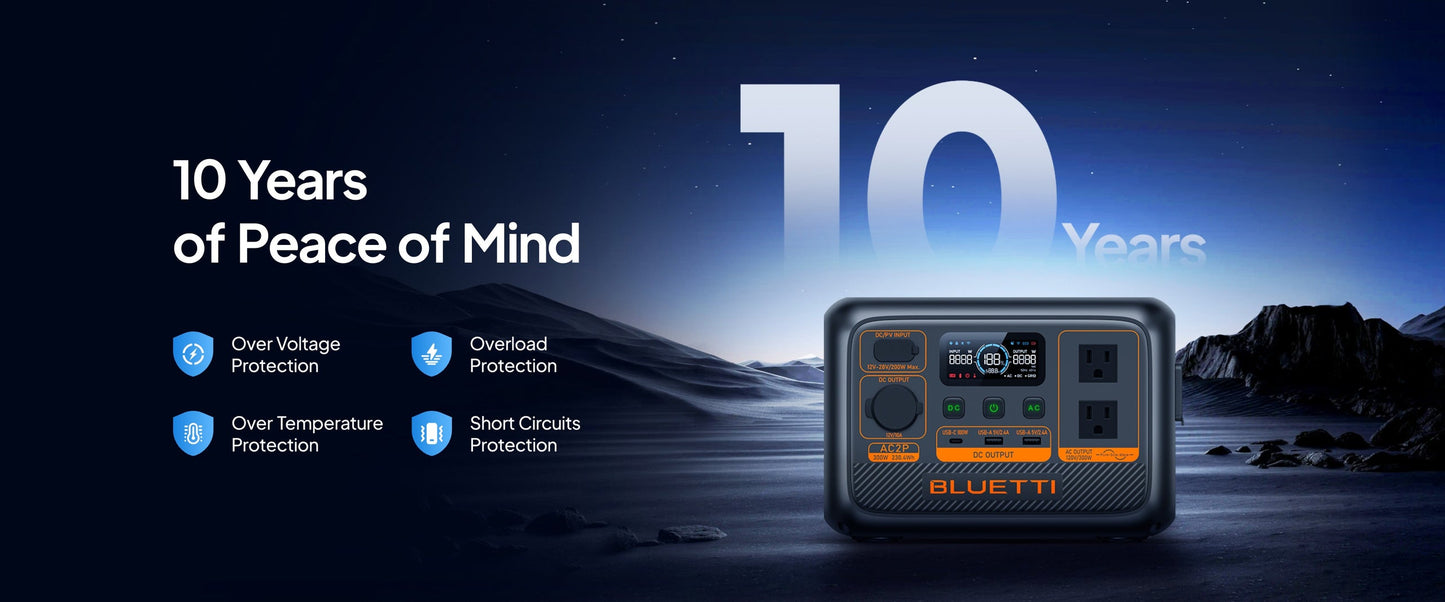 【Brand New】BLUETTI AC2P 300W 230.4Wh Portable Power Station Powerful/Travel and Home Use
