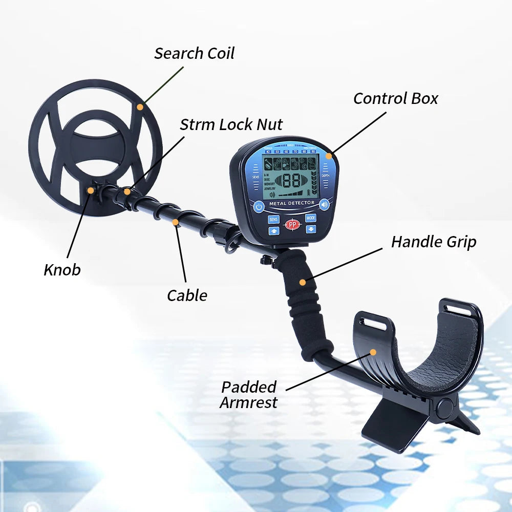 Professional high-sensitivity metal detector, underground treasure gold metal detector with LCD