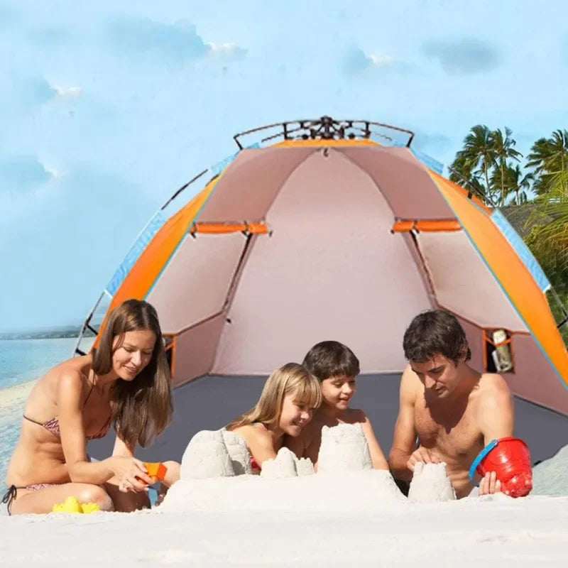 Oileus Beach tent sunshade - portable beach sunshade quick-opening tent