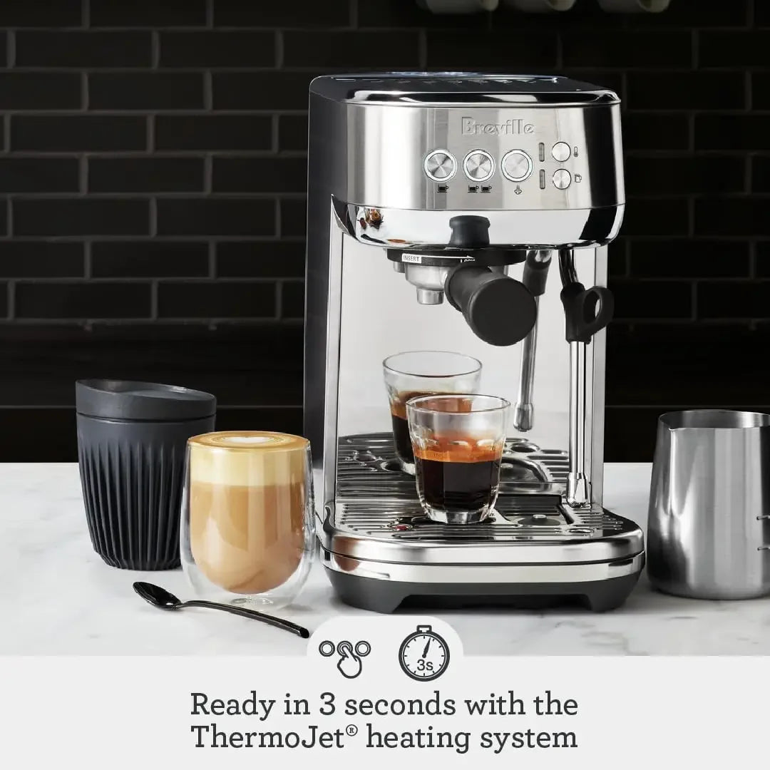 Breville Bambino Plus Espresso Machine,64 Fluid Ounces, Brushed Stainless Steel, BES500BSS