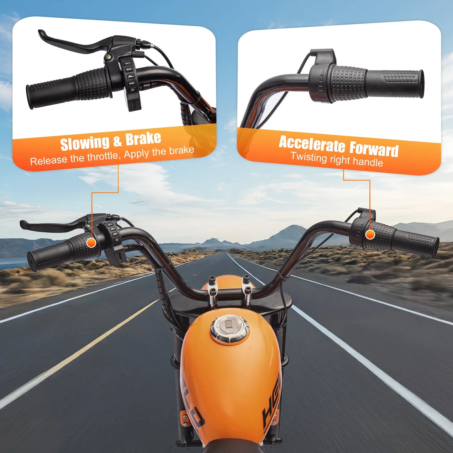 24V Kids Electric Dirt Bike,2-Wheeler Electric Motorcycle,Battery Powered Ride on Toy Car