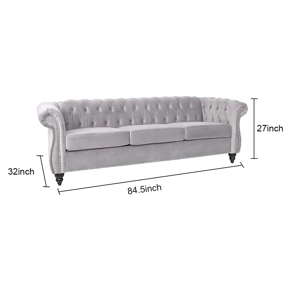 2024 New Large Sofa, Modern 3 Seater Couch Furniture, Sofa Classic Tufted Settee Sofa Tufted Back