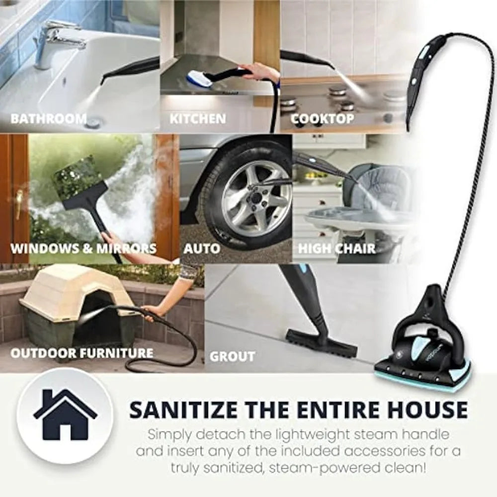 Steam Mop & All-in-One/Ultra Dry Steam™;18-Piece System; Steam Cleaning Power at 275°F & 40 PSI