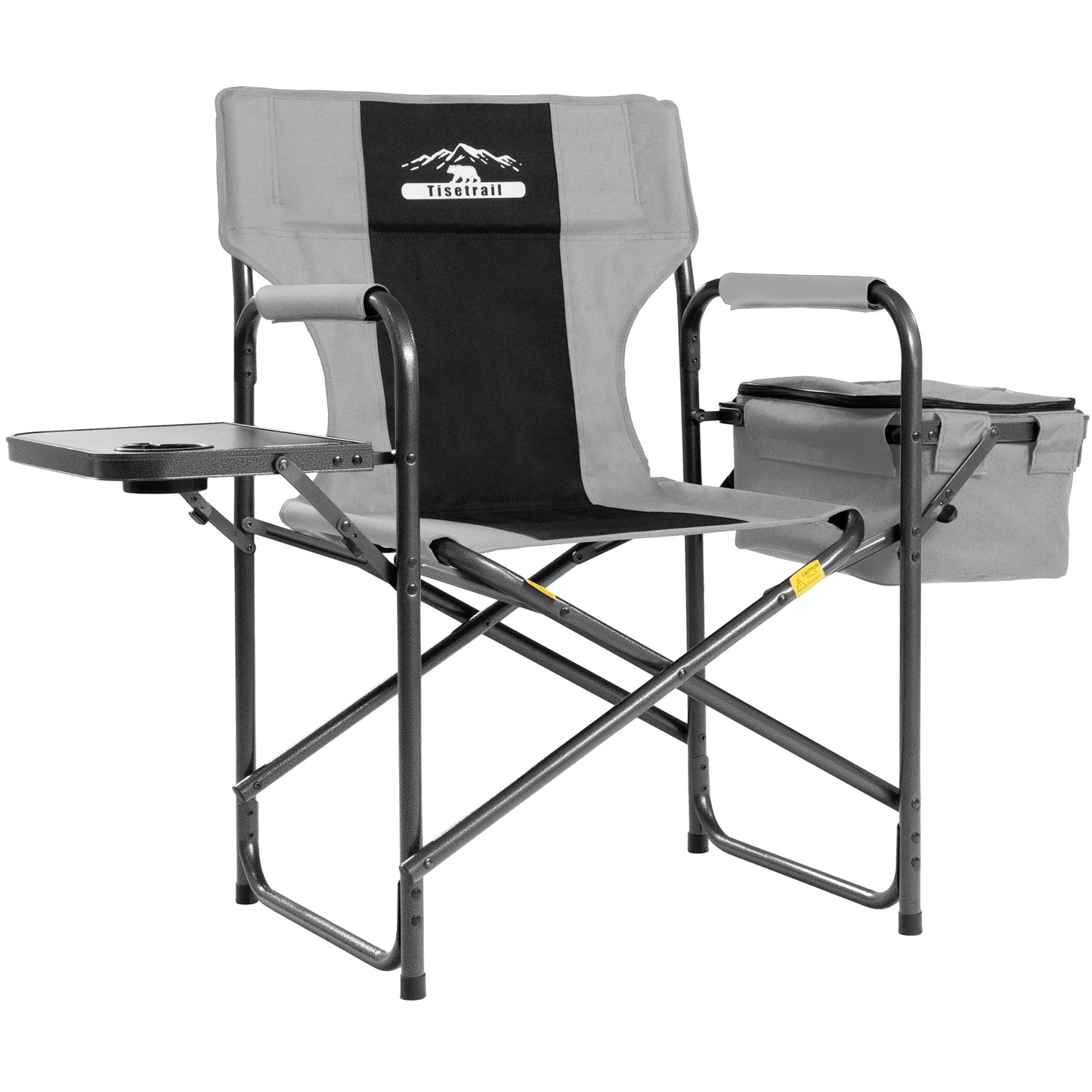 Tisetrail Director Camping Chair with Cooler Bag Camping Directors Chair with Foldable Side Tray