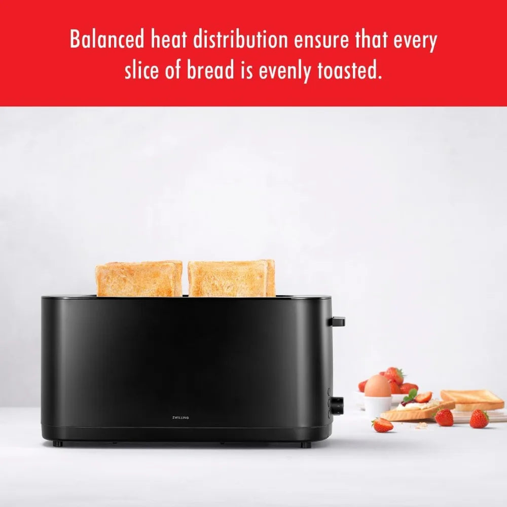 2 Long Slot Toaster, 4 Slices with Extra Wide 1.5" Slots for Bagels, 7 Toast Settings/Even Toasting