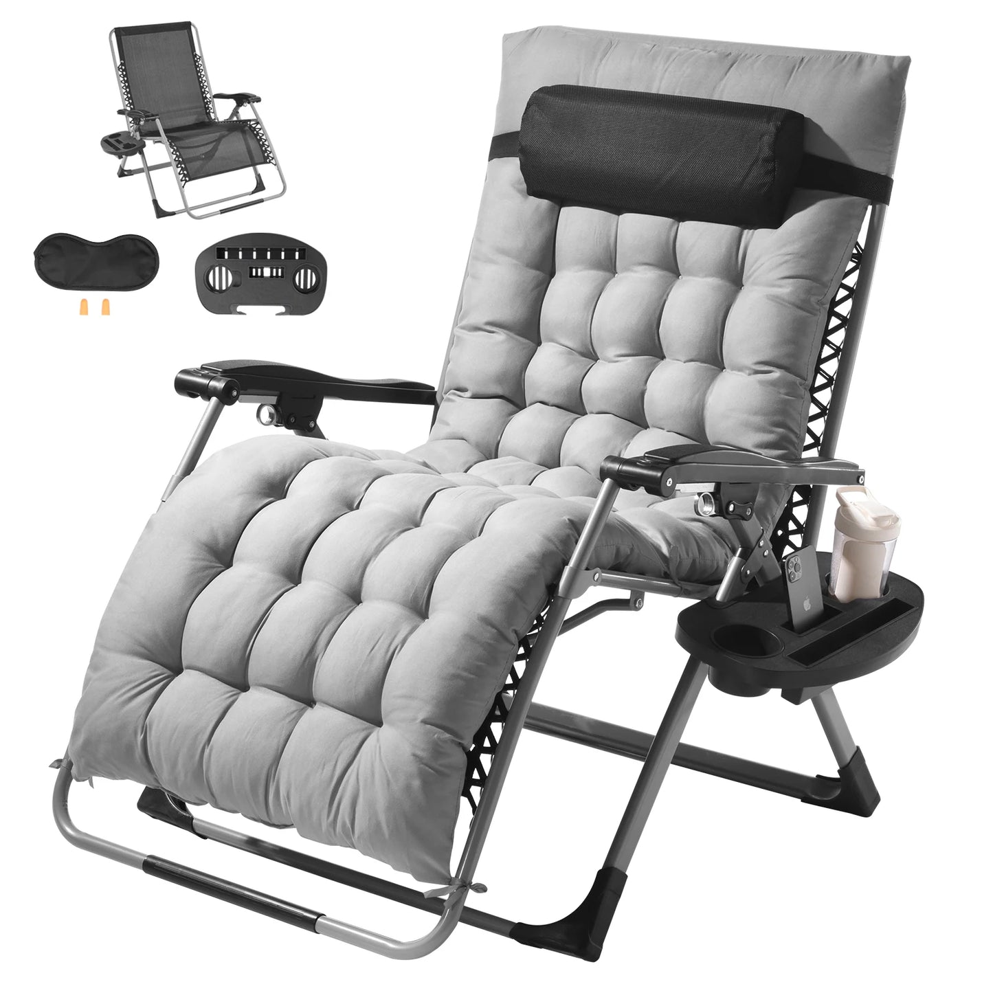 SucceBuy Zero Gravity Chair Zero Gravity Recliner Lounge Chair Adjustable Anti Gravity Chair