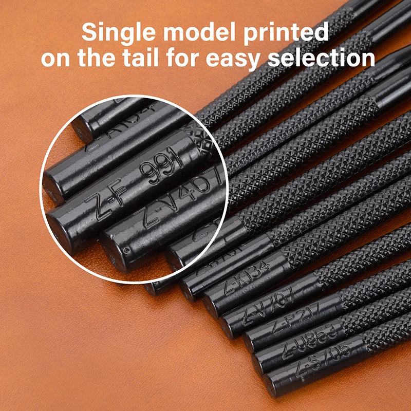 WUTA Leather Stamping Tools Skin Stamps Kit Carving 20Pcs Patterns Craft Embossing Punch Set