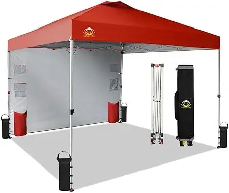 Canopy Tent, Portable Pop Up Outdoor Shelter with Pocket Sidewall, Push Center Lock, UV Protection