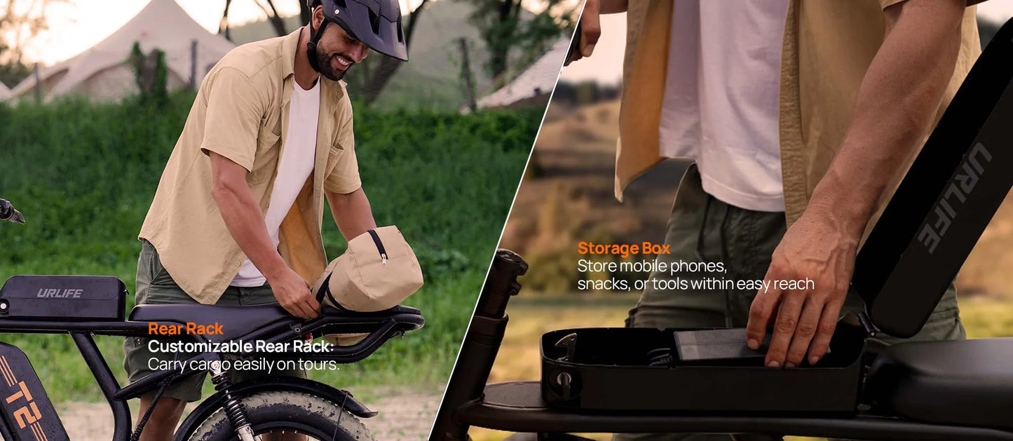 Peak 1500W Electric Mountain Bike w/48V 15.6Ah Removable Battery/28MPH 100 Mile Range, 20" X 4" Tire