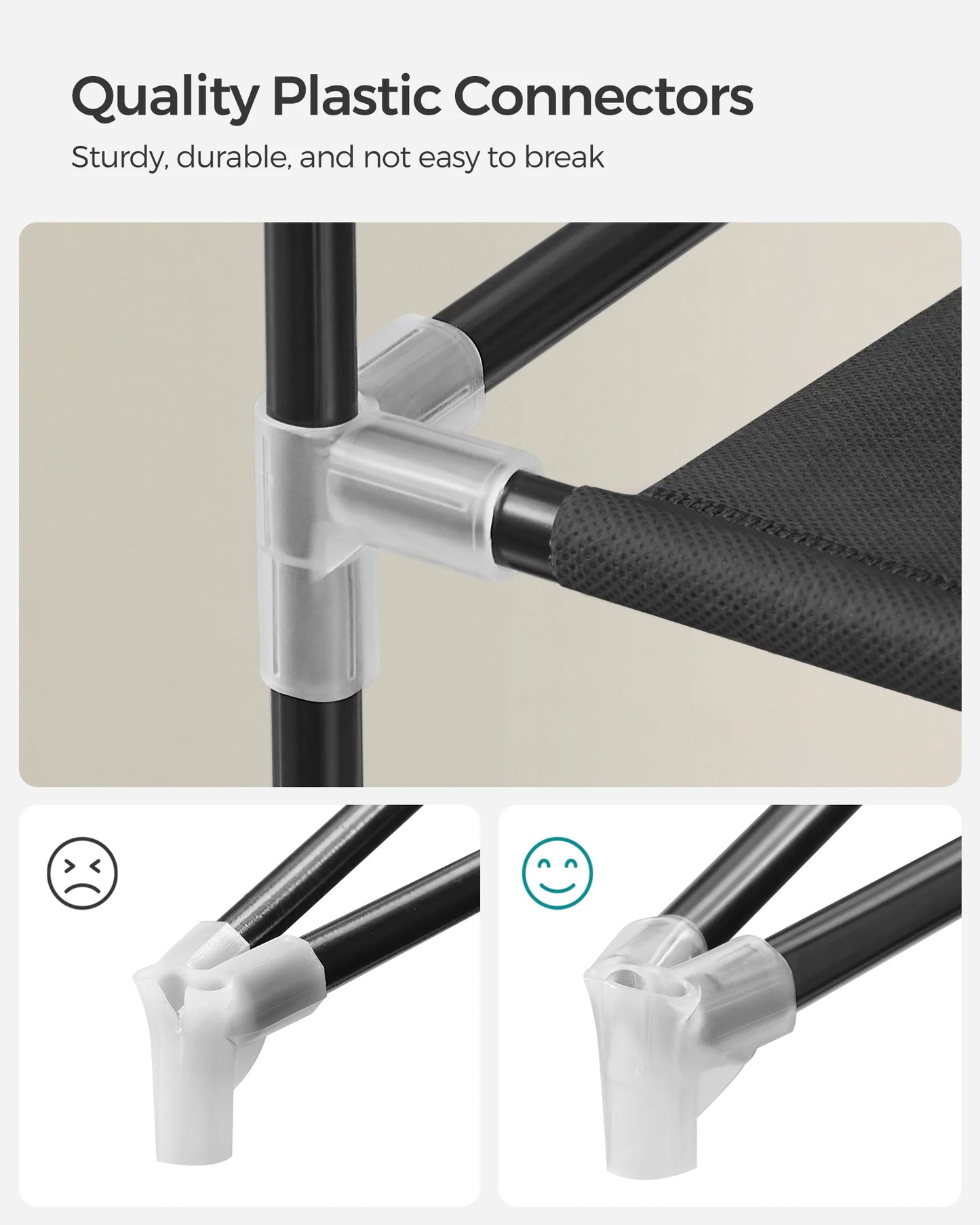 SONGMICS Shoe Rack, 9 Tier Shoe Organizer w/Nonwoven Fabric Cover, Shoe Storage Shelf  40-50 Pairs