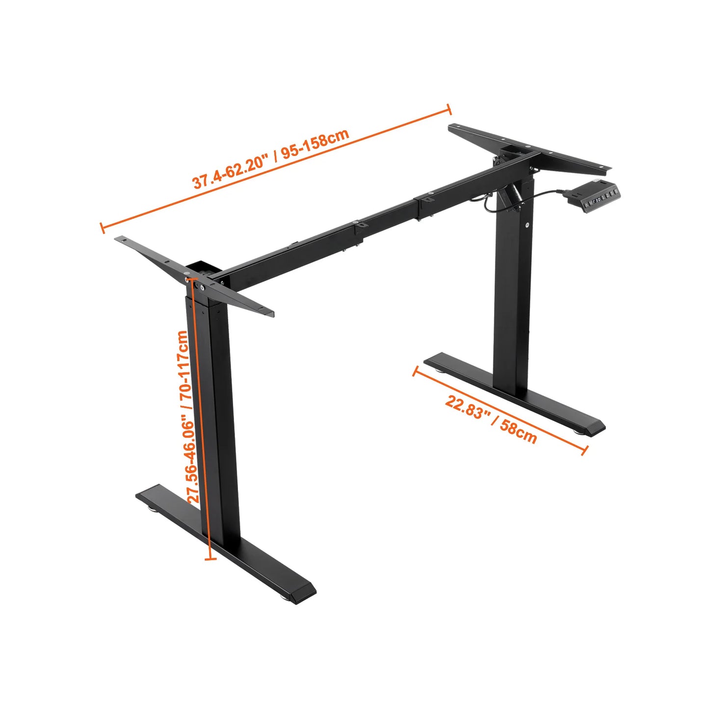 VEVOR Standing Desk Frame  Electric Stand Up Computer Desk Legs Ergonomic DIY Workstation Base