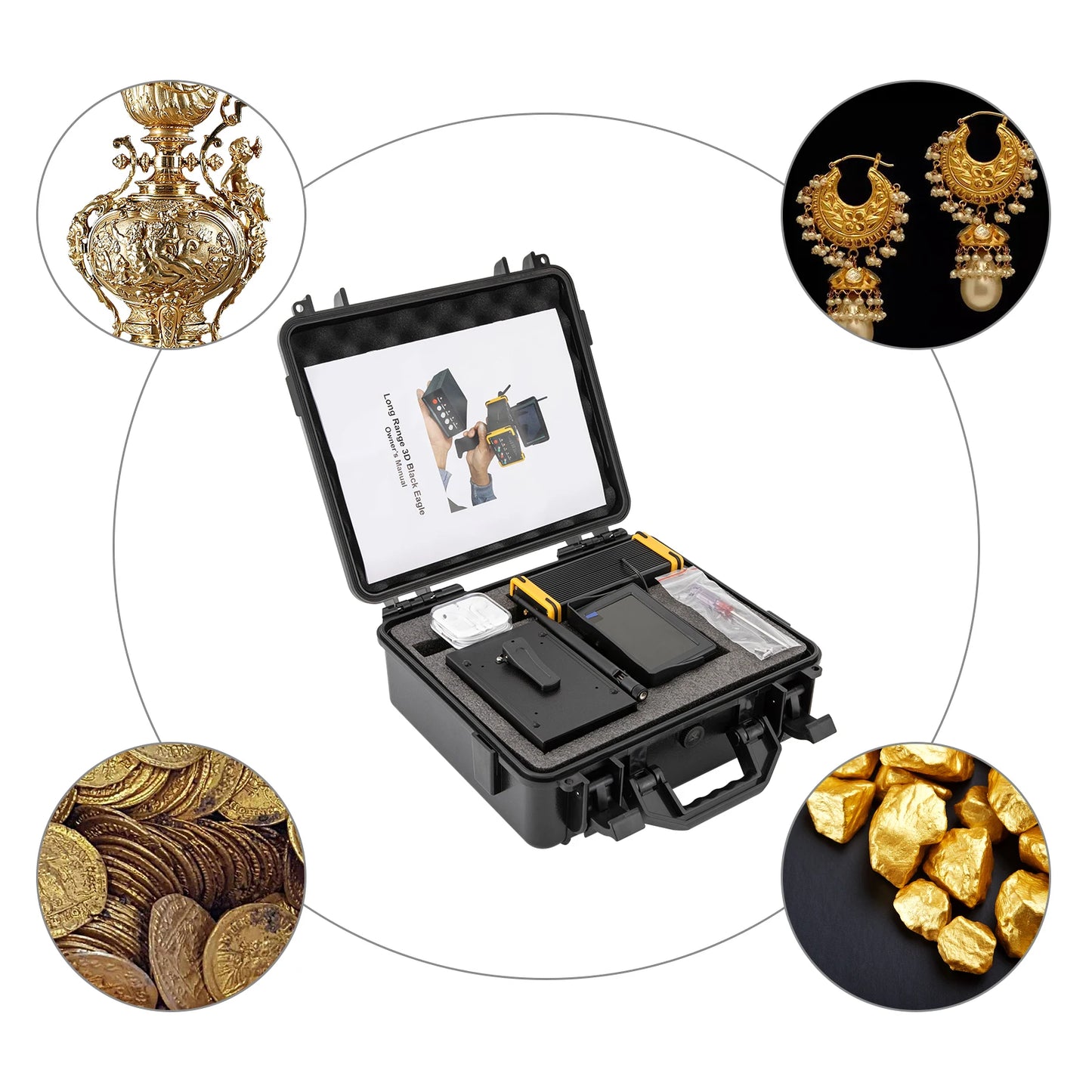 Metal Detector Gold Finder Underground Metal Scanner with High Definition Screen/AC100‑240V