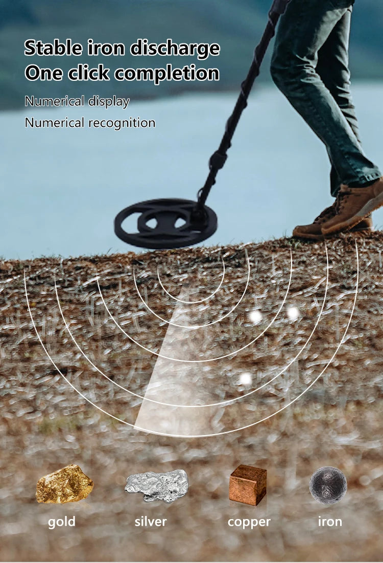 Professional high-sensitivity metal detector, underground treasure gold metal detector with LCD