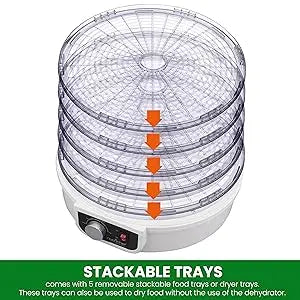 NUTRICHEF  Food Dehydrator, Meats, Mushrooms, Fruits & Vegetables | Great For At Home Use