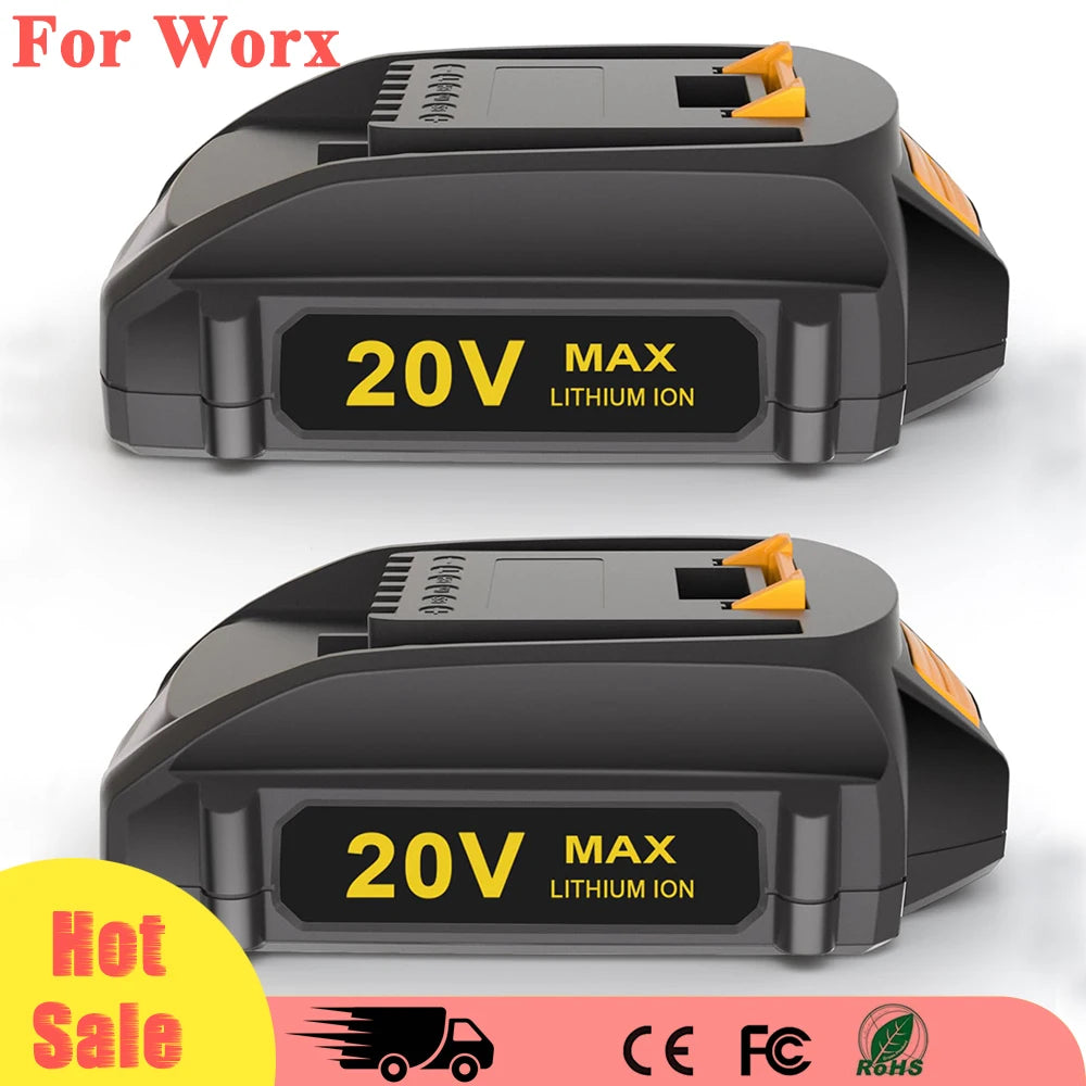 2pack 20V Worx Battery 20V PowerShare WA3525 WA3520 WA3575 WG151s WG155s WG251s WG255s WG540s WG545s