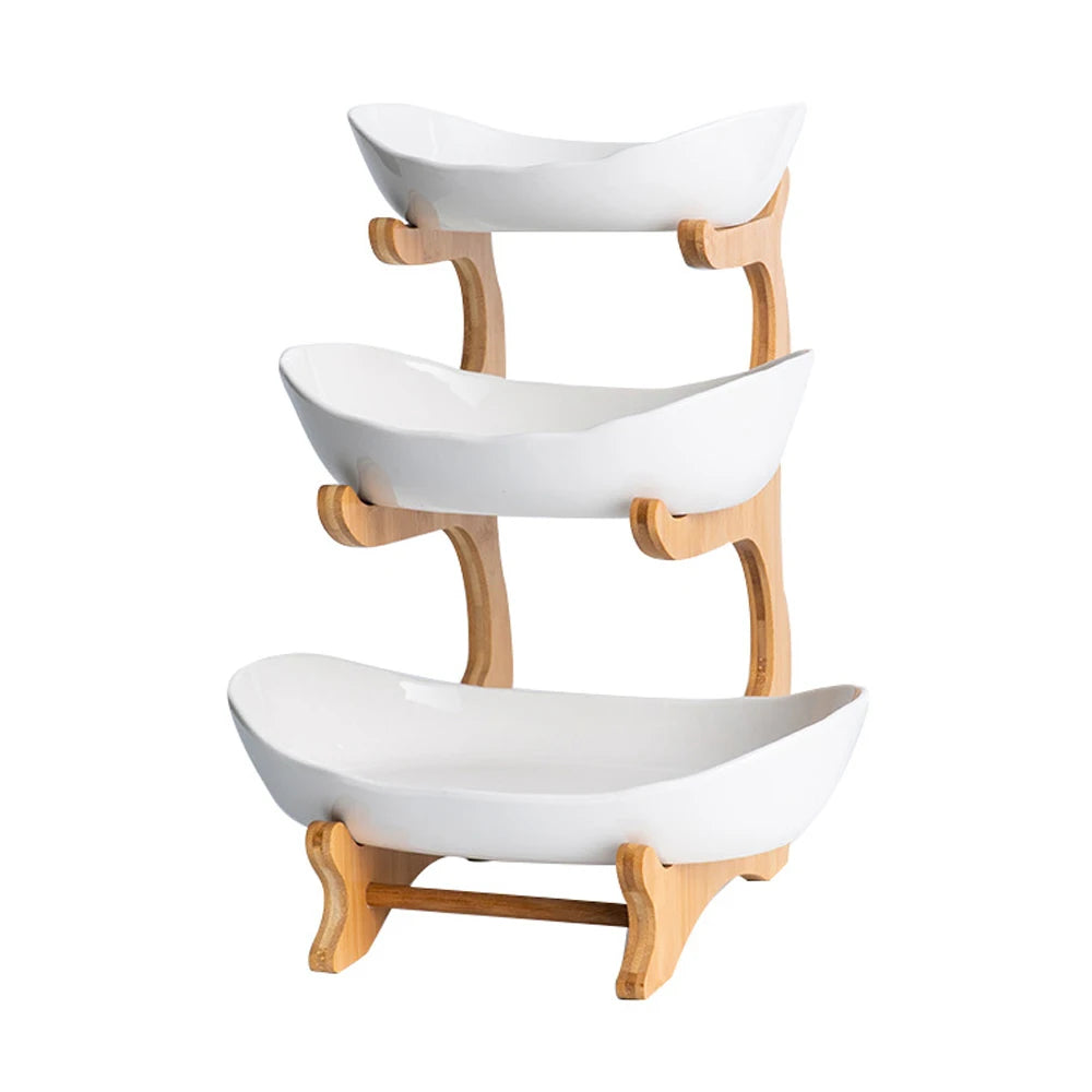 3 Layer Fruit Plate Home Plastic Snack Dish Creative Modern Dried Fruit Basket Candy Dish