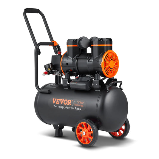 VEVOR Air Compressor, 9L 18L 24L Oil Free Air Compressor Tank 116 PSI Pressure 70 dB Ultra Quiet