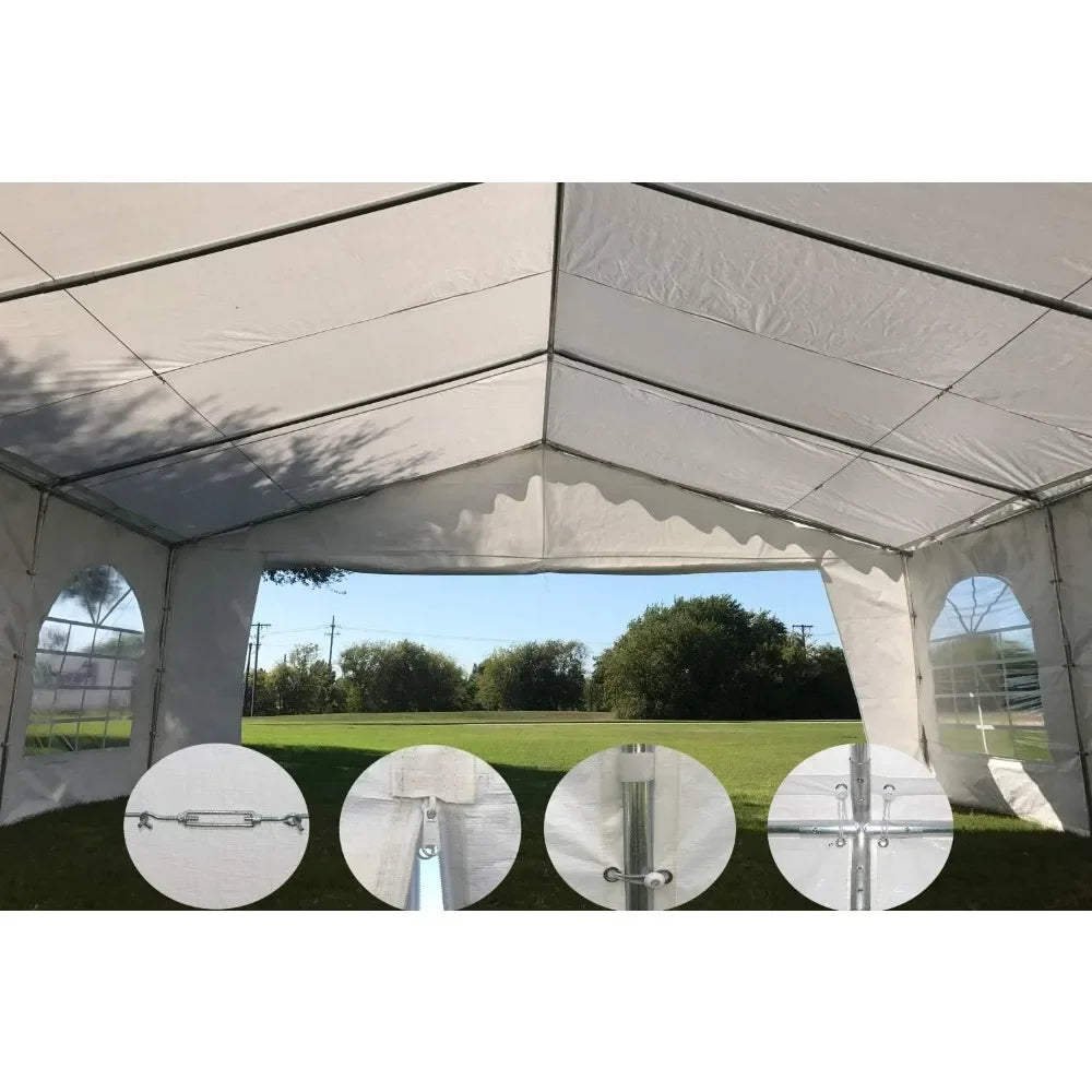 WPIC Heavy Duty Upgraded Galvanized 20'x20' Gazebo Wedding Tent, Carport Tent Or  Outdoor Event Tent