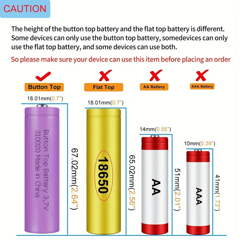 Skywolfeye 8 Pack 3.7V 2000mAh Rechargeable Battery Long Lasting Lithium Li-ion