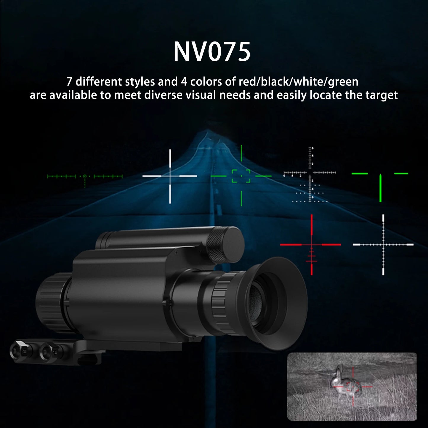 NV075 Digital Night Vision 1080P Video Camera Infrared Monocular Optics Lens Hunting Night Scope