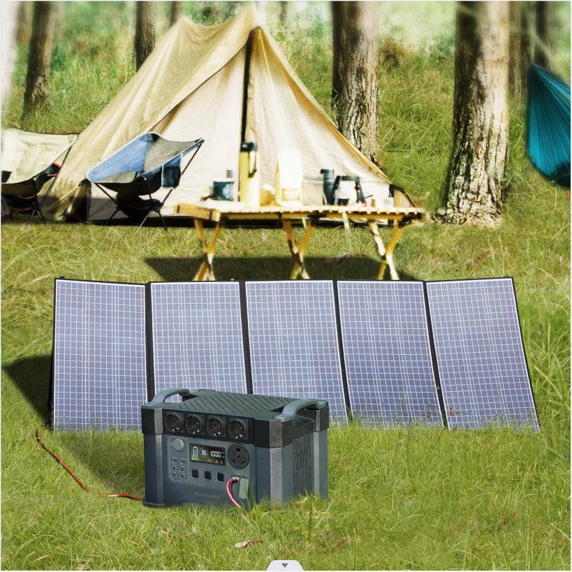 ALLPOWERS Solar Generator S2000 Pro with 400W Solar Panel, 4 x 2400W AC Outlets, 2400W