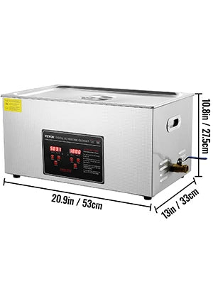 VEVOR Ultrasonic Cleaner w/ Digital Timer & Heater,Professional UltraSonic Jewelry Cleaner,Stainless