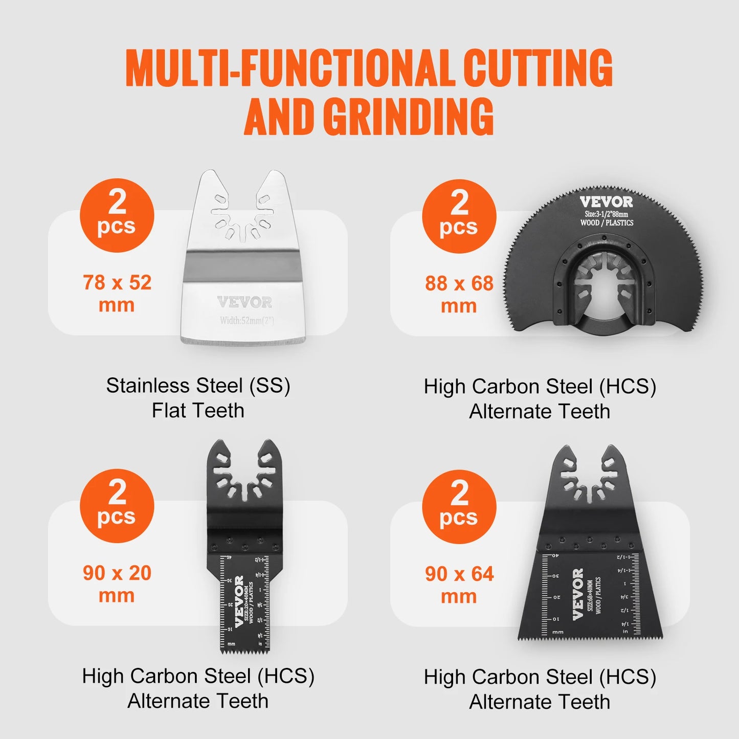 VEVOR 30PCS Multi Blade Kit Quick Release Oscillating Multi-Function Saw Blades Dewalt Craftsman