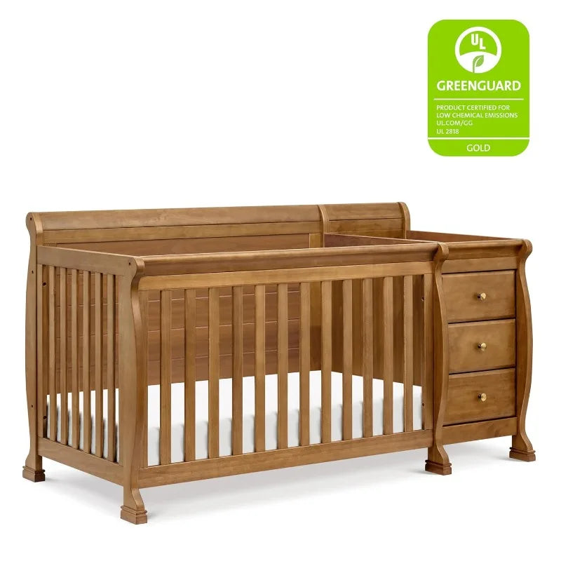 4-in-1 Convertible Crib and Changer Combo