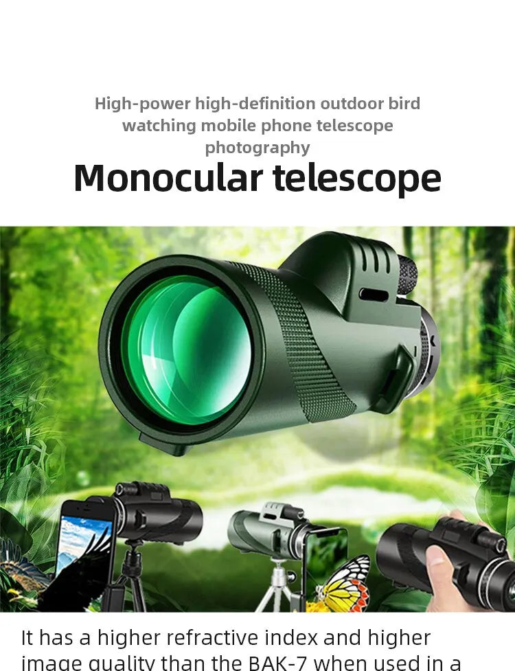 Portable Zoom HD 5000M Telescope Folding Long Distance Mini Powerful Telescope for Hunting Sports