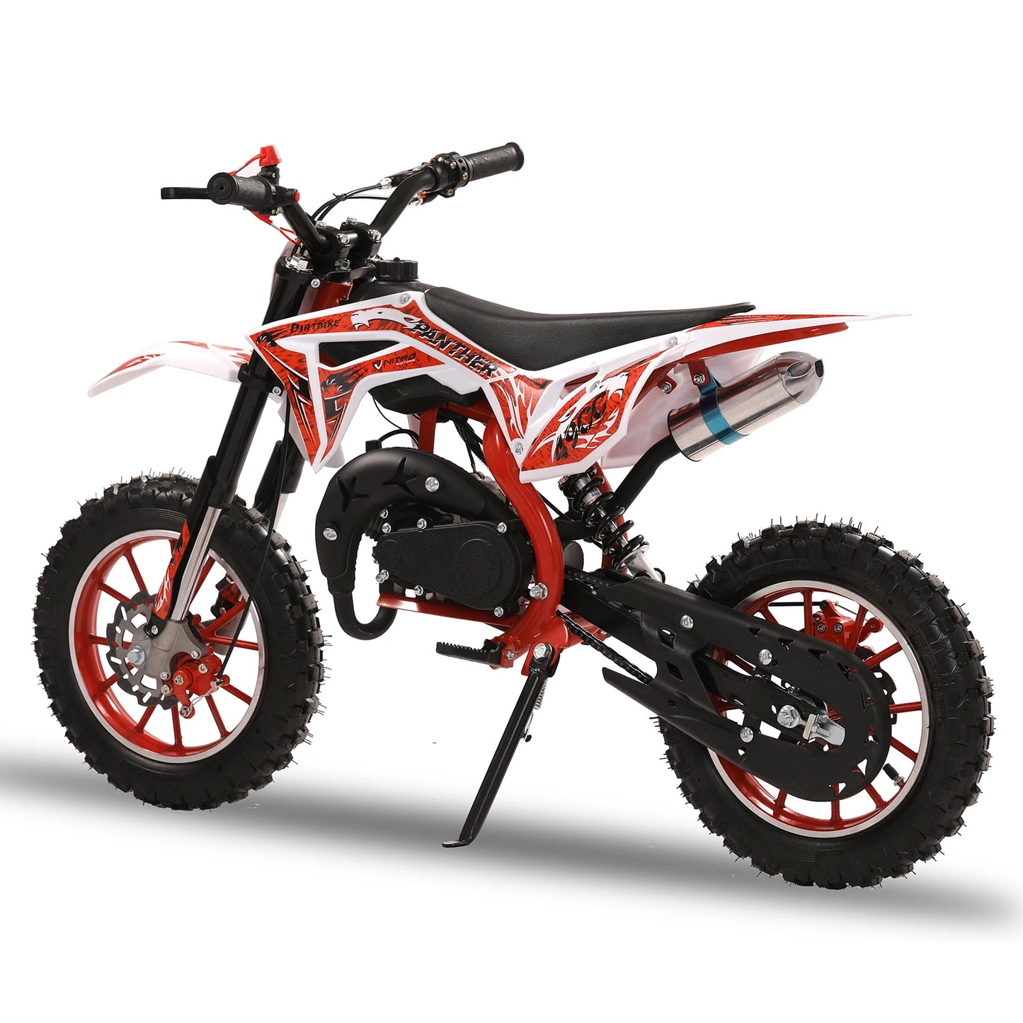 49cc 2-Stroke Kids Dirt Bike, Gas Power Motocross, Off Road Pocket bike w/ Front Rear Disc Brakes