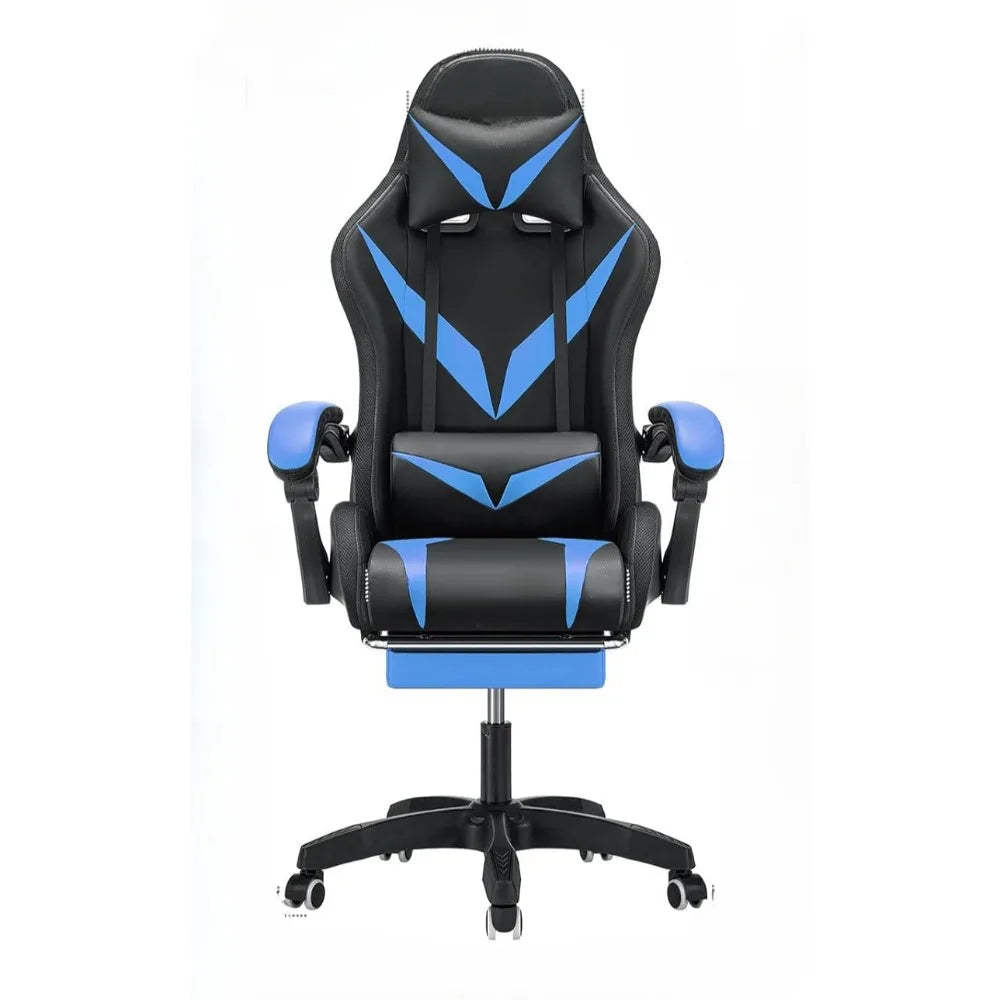 Gaming chair with massage and LED lights Ergonomic video gaming chair, reclining computer chair