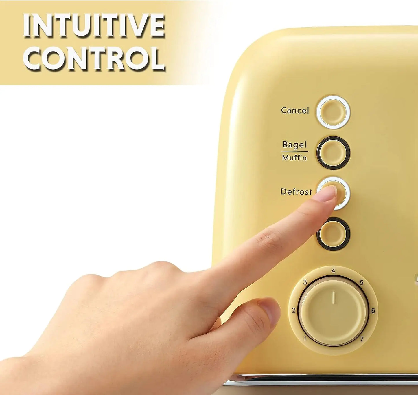 DT620 Retro Stainless Steel 2-Slice Toaster w/High Lift Lever Bagel And Muffin Function Extra Wide