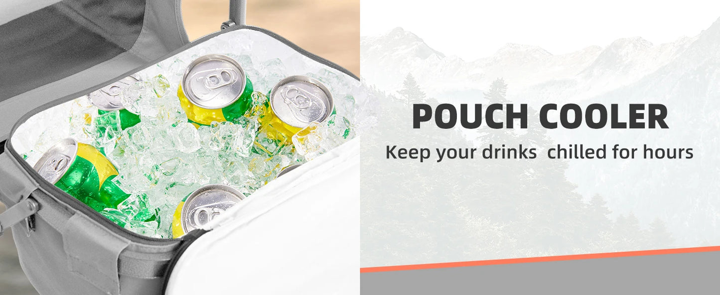 Tisetrail Director Camping Chair with Cooler Bag Camping Directors Chair with Foldable Side Tray