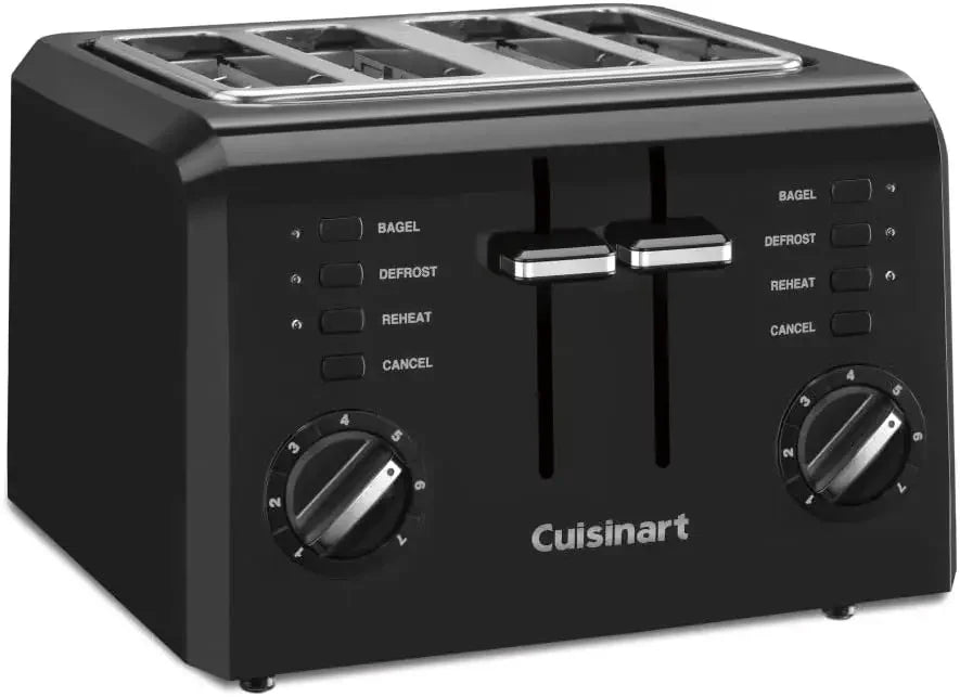 NEW CPT-142BK 4-Slice Compact Plastic Toaster, Black Cooking Appliances Kitchen Appliances