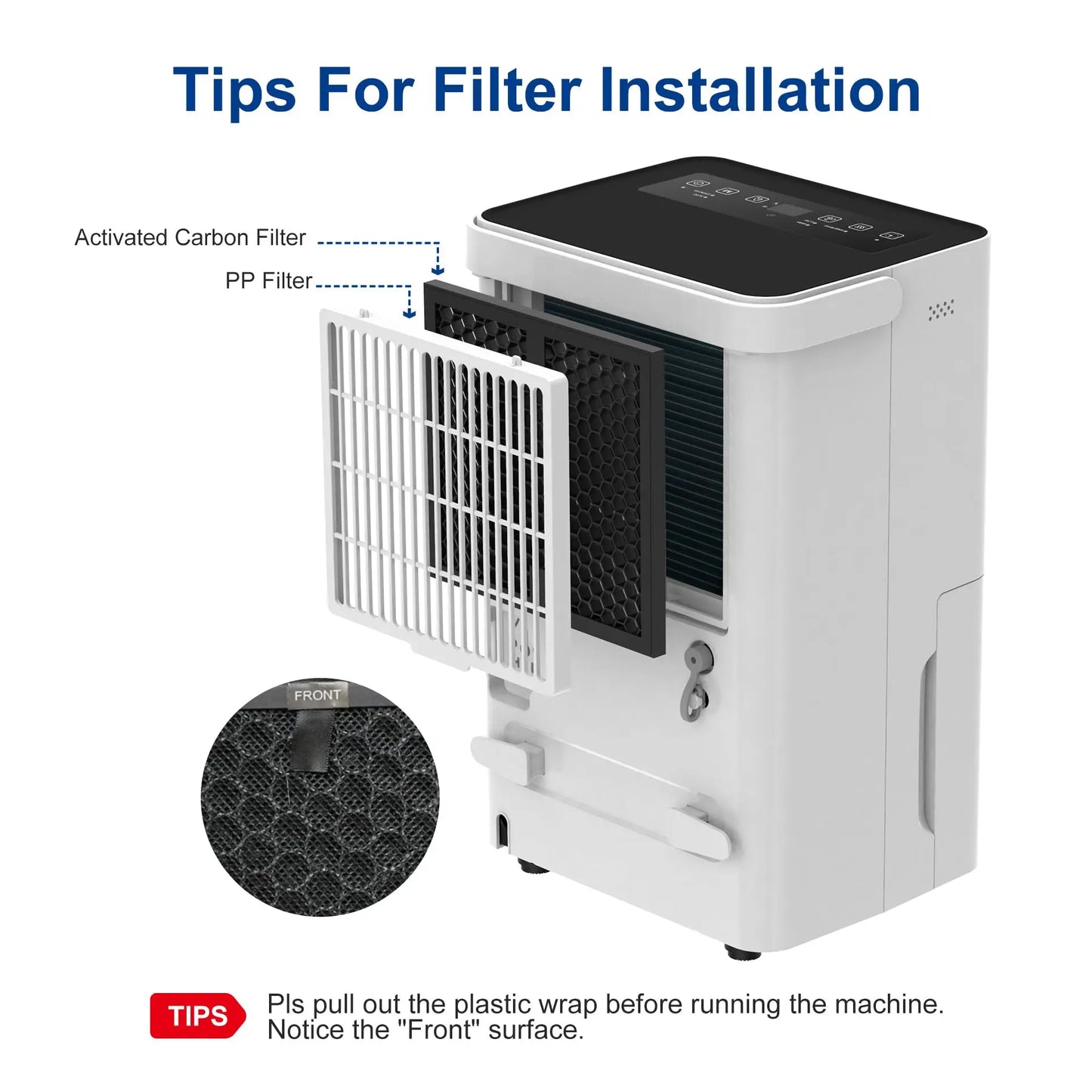 Shinco 30 Pints Dehumidifier for Home and Basements, 1500 Sq.Ft Dehumidifiers with Drain Hose