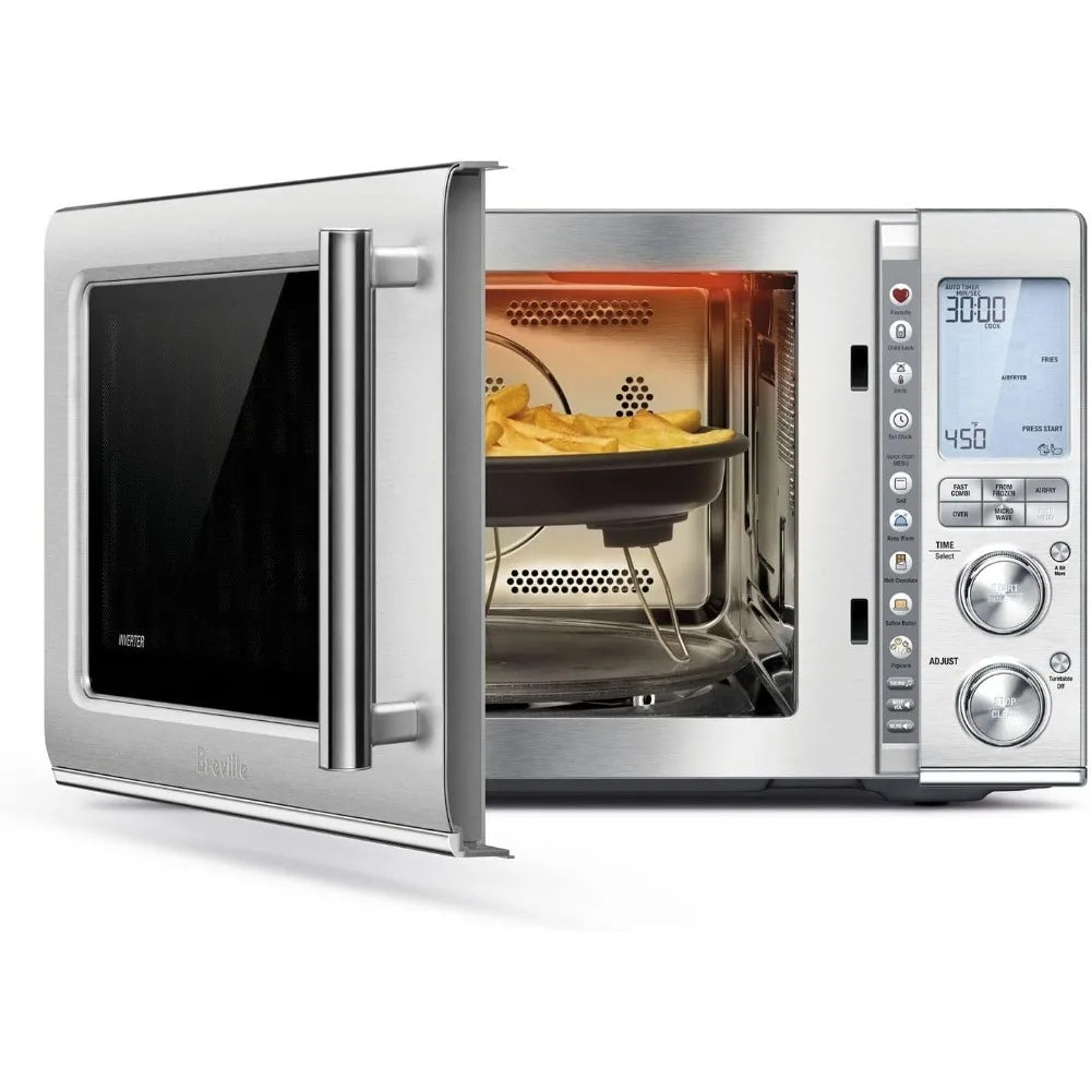 Breville Wave 3-in-1 Microwave, Air Fryer, Toaster Oven, Brushed Stainless Steel, BMO870BSS1BUC1