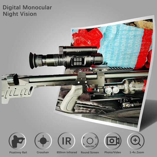 ZIYOUIHU NV075 HD Infrared Monocular Night Vision Video Camera, Hunting Night Vision Scope,Lens Opti