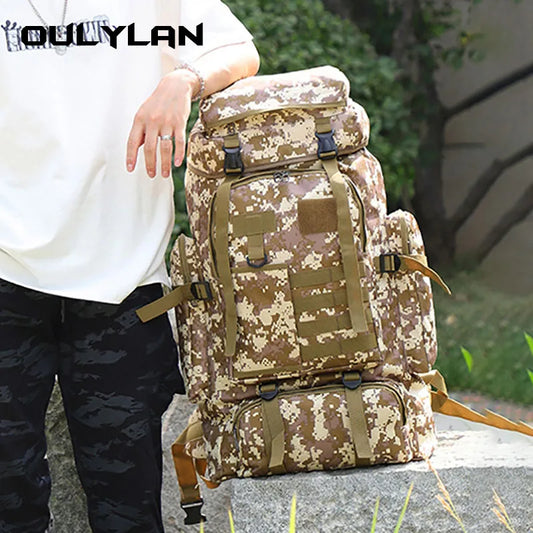 Molle Backpack 80L Tactical Backpack 600D Oxford Cloth Waterproof Bag Outdoor Military Rucksacks