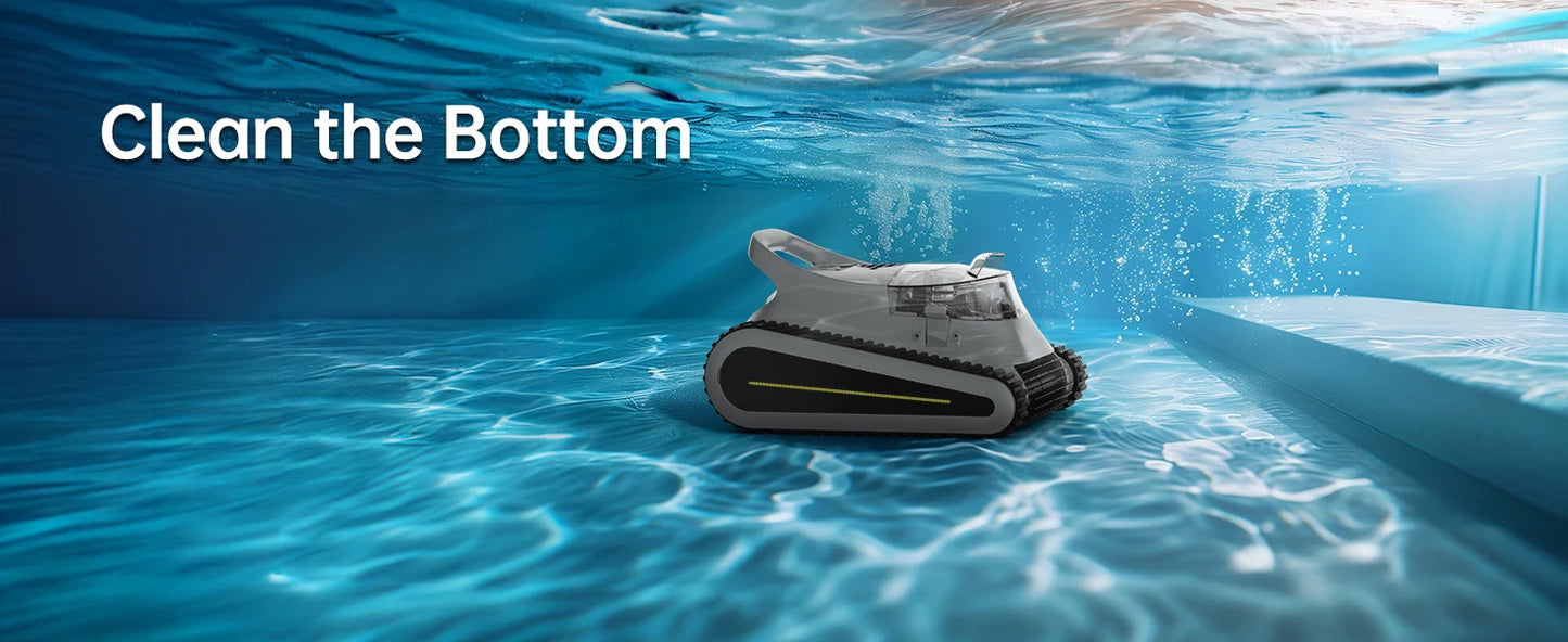 Pool Vacuum Cordless Pool Cleaners/In or Above Ground Pool/Wall Floor Waterline 180W Powerful