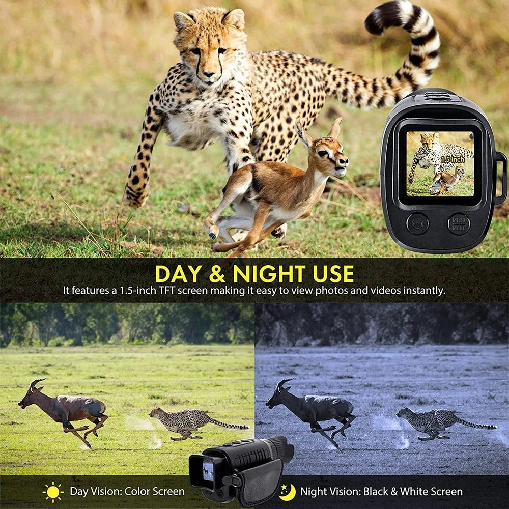 Monocular Night Vision 1080P HD Infrared Camera 5X Digital Zoom Telescope Full Darkness 300m