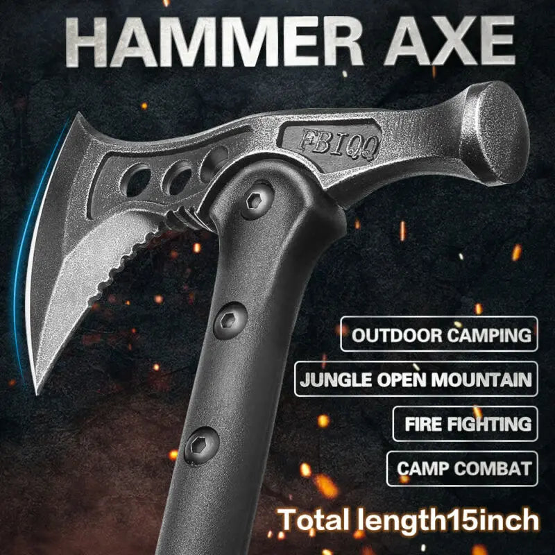 Survival Camping Axe Foldable Tactical Axe Multi Tool Kit Emergency Gear Tomahawk Wild Hatchet AX