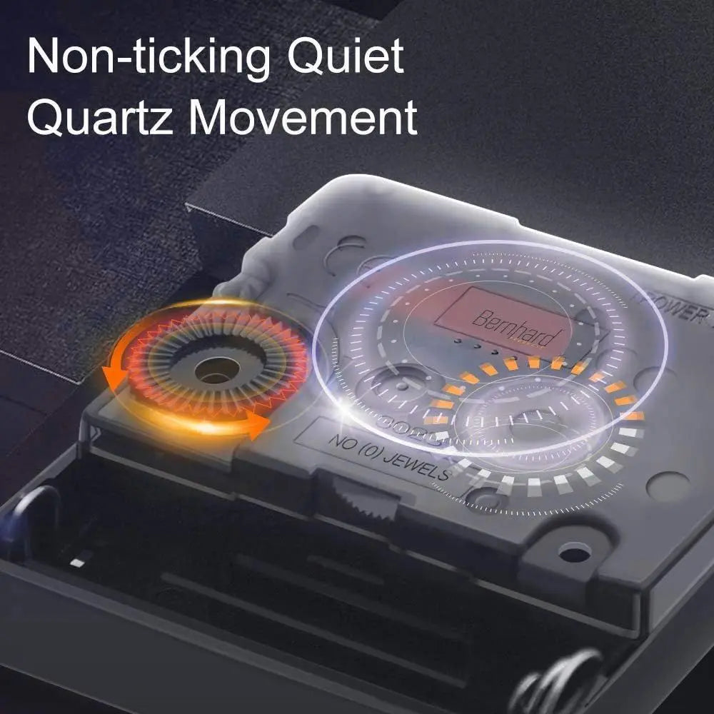 Extra Large Wall Clock, 18 Inch, k Brown, Quartz Silent, Battery Operated, Non-Ticking