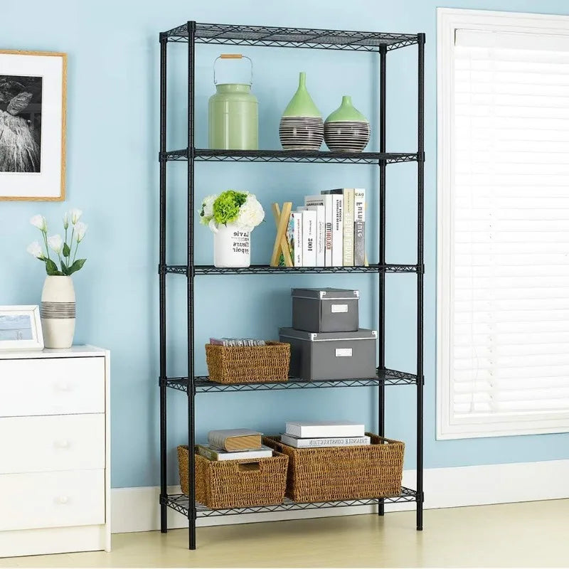 Storage Shelves 2100Lbs Capacity, 6-Shelf on Casters 48" L×18" W×72" H Commercial Wire Shelving Unit