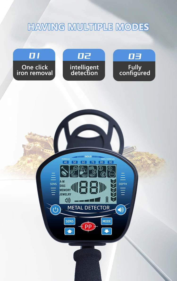 Professional high-sensitivity underground metal detector/LCD target identification