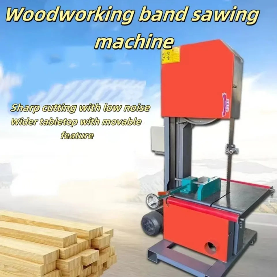 Multi Function Electric Woodworking Band Saw For Curve Cutting Small Log Slicing Panel Cutting